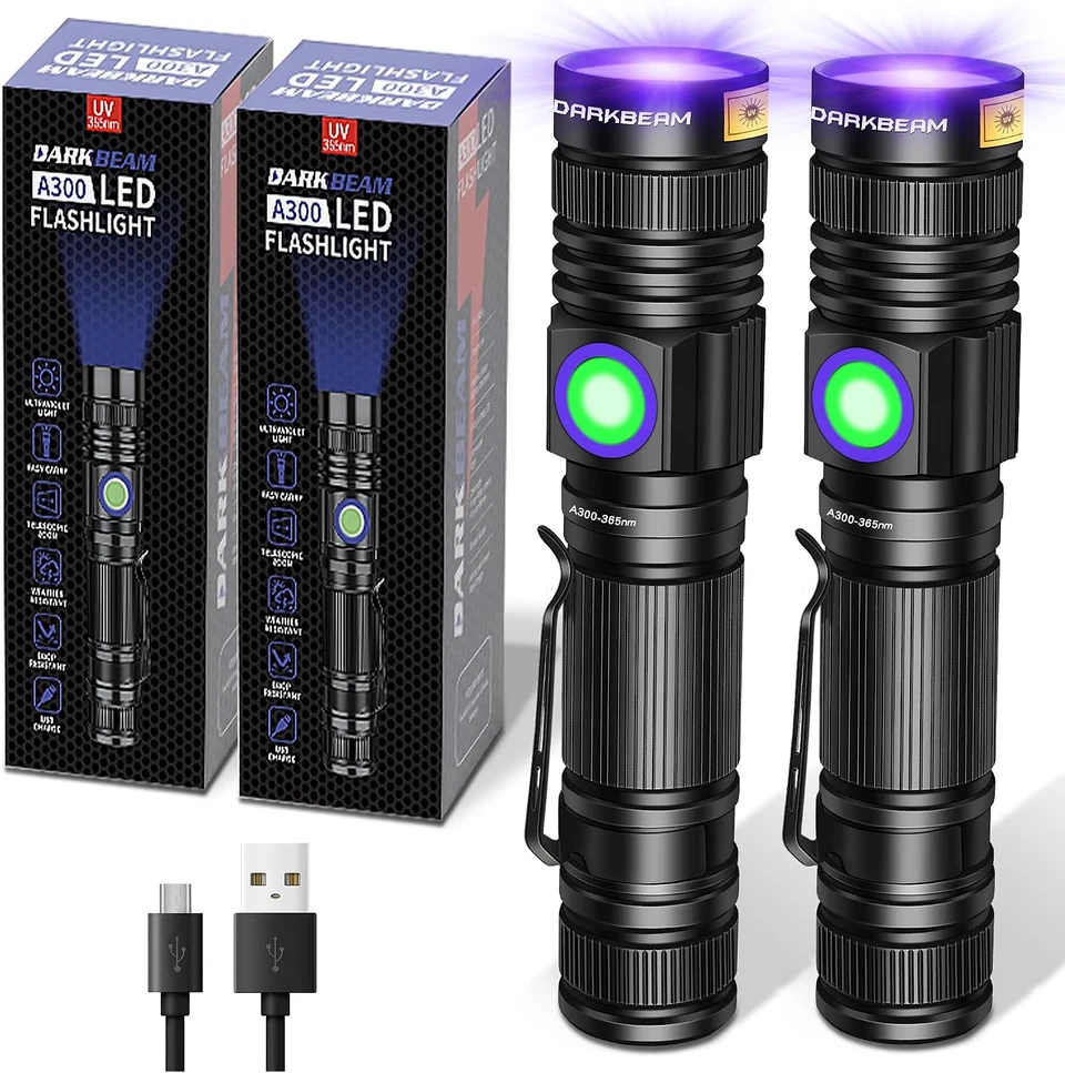 A300 · 365nm rechargeable pair, view 1