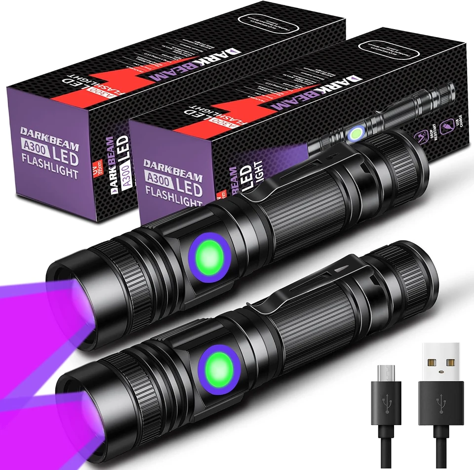 A300 · 395nm rechargeable pair, view 1