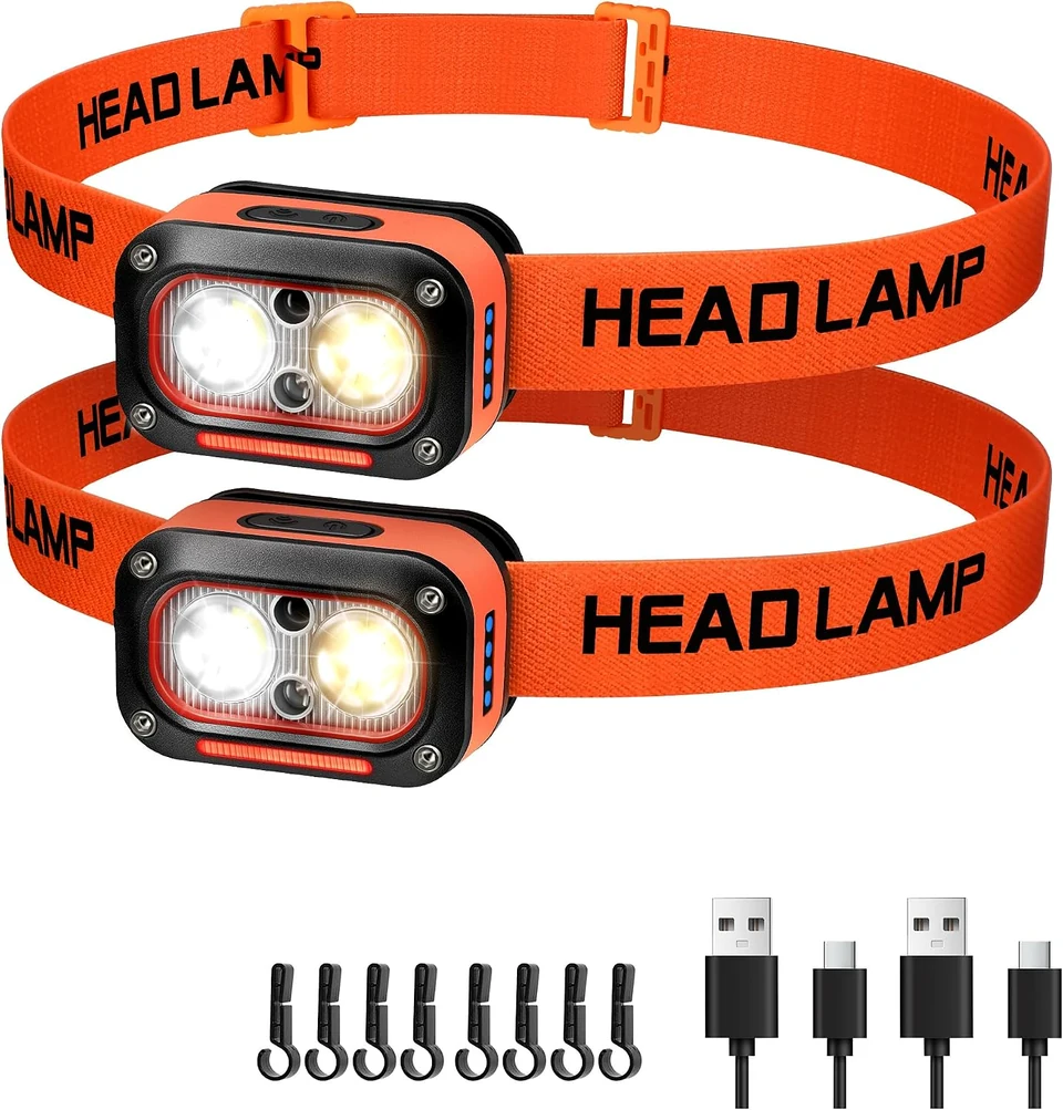 F01 · White + warm headlamp pair, view 1